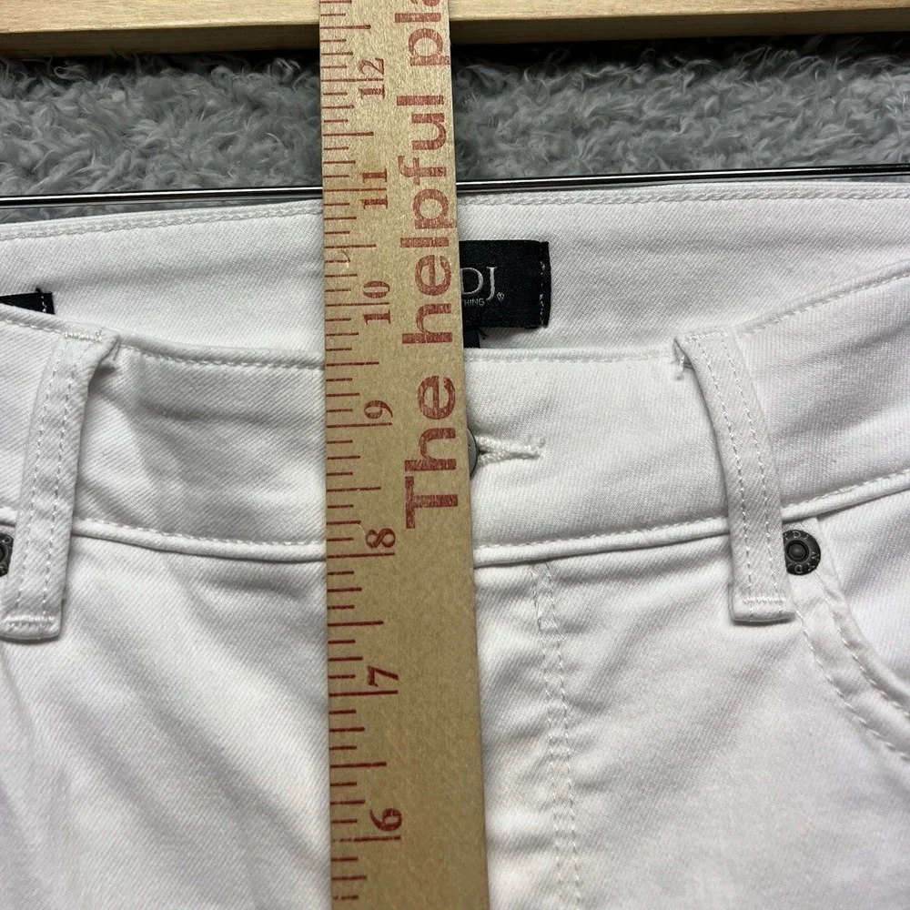 NYDJ Jeans Womens 8 White Marilyn Straight Crop‎ Lift Tuck Technology Coastal